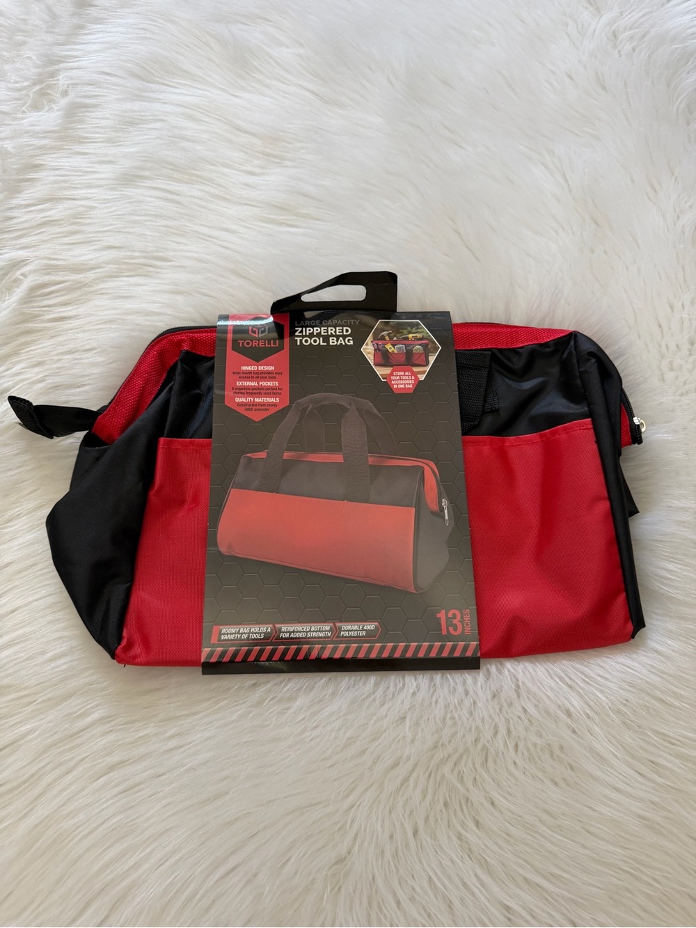 Torelli Zippered Tool Bag - Red and Black